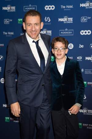 Dany Boon et son fils Eytan à la 6ème édition de la cérémonie des Magritte du cinéma à Bruxelles, le 6 février 2016.