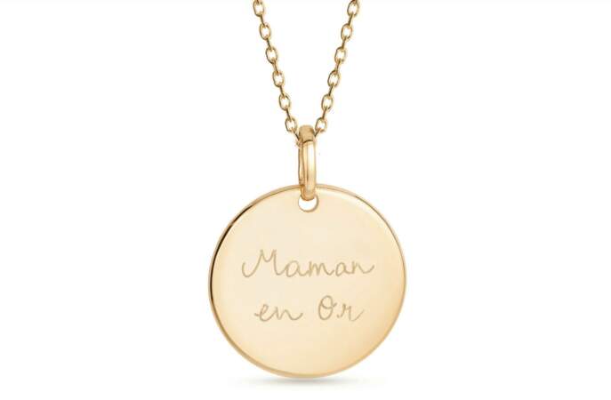 Collier Message personnalisable, Merci Maman, 79€