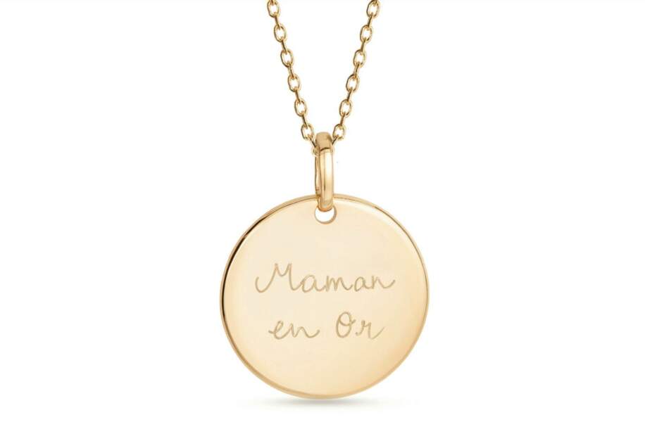 Collier Message personnalisable, Merci Maman, 79€