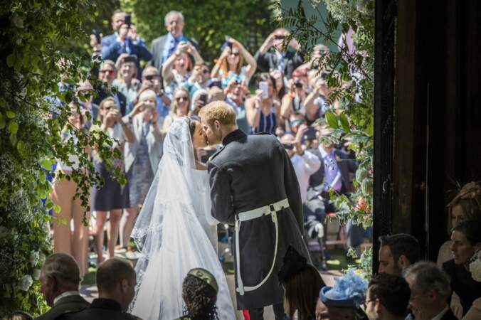 19 mai 2018 : le baiser échangé par les nouveaux époux Sussex