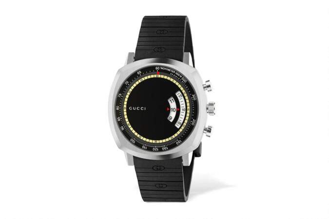 
Montre GG Grip cadran en acier inoxydable, fonction chronographe, 1 357,63€, Gucci 