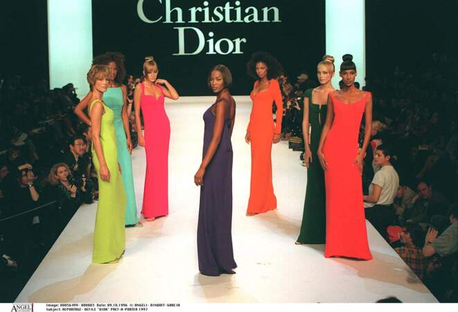 Naomi Campbell au défilé printemps-été 1997 Christian Dior