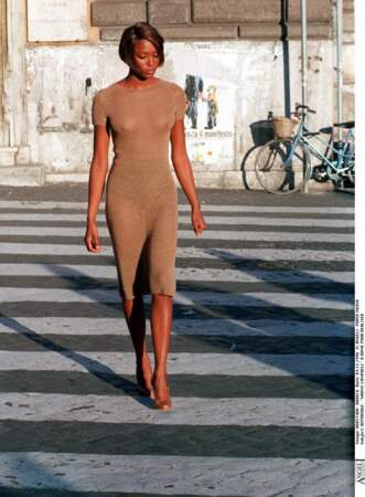Naomi Campbell à Rome dans les années 90