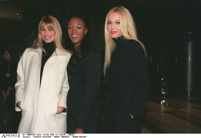 Naomi Campbell, Claudia Schiffer et Karen Mulder au journal de 20h sur TF1