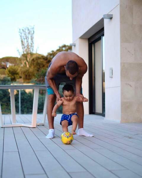 Karim Benzema et son fils Ibrahim Benzema - photo postée en mars 2020
