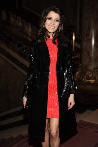 Karine Ferri au defilé Atelier Versace Haute Couture Printemps/Ete 2014 a Paris, le 19 janvier 2014.