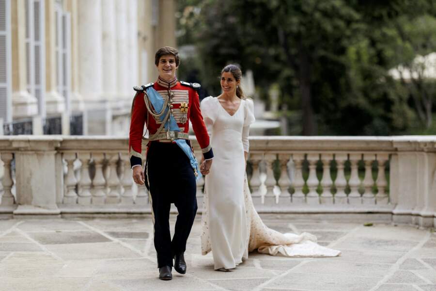 Mariage de Carlos Fitz-James Stuart, comte d’Osorno, avec Belen Corsini au Palais de Liria à Madrid, le 24 mai 2021. 