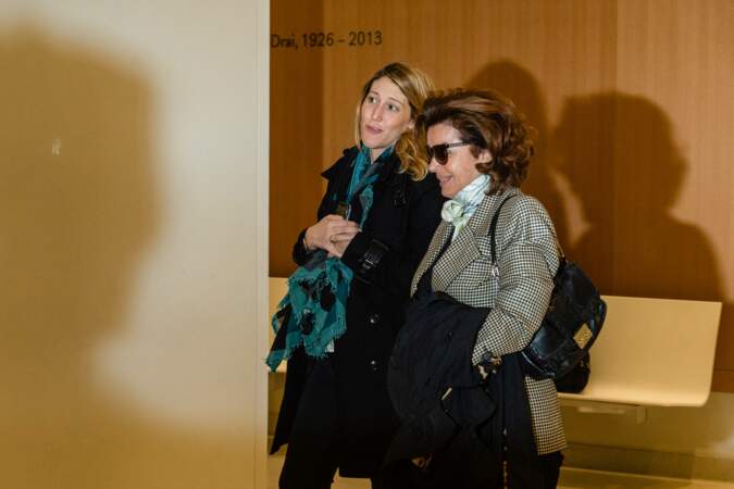 Dominique Tapie (à droite), avec Julia Minkowski, l'avocate de Bernard Tapie, lors du procès de Bernard Tapie en avril 2019. 