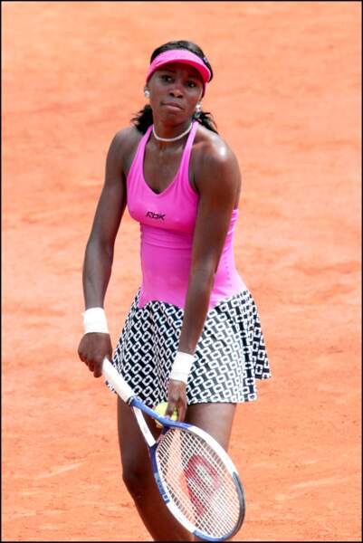 Venus Williams en tenue griffée à Roland Garros en 2005