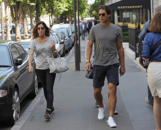 Rafael Nadal et Visca dans les rues de Paris, le 4 juin 2015