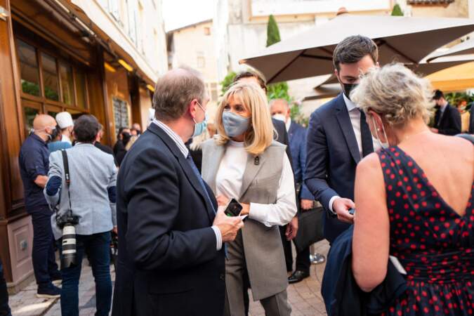 Brigitte Macron, lors du déplacement du président de la République à Valence Valence, le 8 juin 2021.
