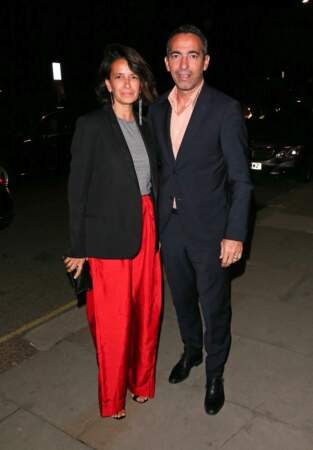 Sophie Djorkaeff et son mari Youri Djorkaeff, le 26 septembre 2018 à Londres