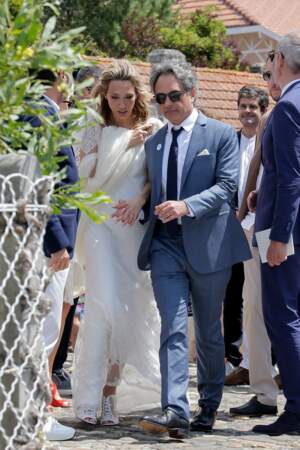 Laura Smet et Raphaël Lancrey Javal, le jour de leur mariage au Cap Ferret, le 15 juin 2019.