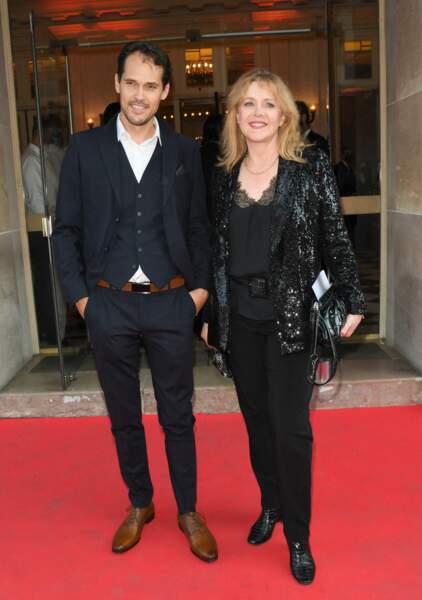 Agnès Soral et Charles Vivier lors de la soirée de gala "Enfance Majuscule" à la salle Gaveau, à Paris, le 15 juin 2021.