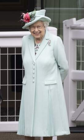 La reine Elisabeth II à Ascot, le 19 juin 2021.

