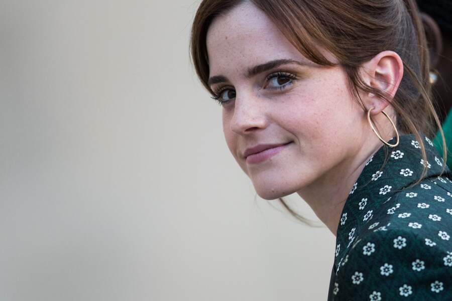Emma Watson au palais de l'Elysée, le 19 février 2019. 