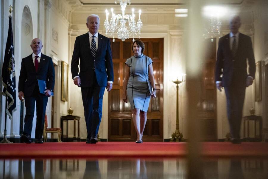 Joe Biden et ses conseillers au sein de la Maison-Blanche.