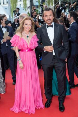 Caroline Scheufele et William Abadie présents pour la montée des marches du film "Annette" lors de la cérémonie d'ouverture du 74ème Festival International du Film de Cannes, le 6 juillet 2021