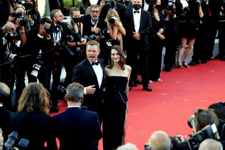 Matt Damon et Camille Cottin ont illuminé le tapis rouge pour la montée des marches du film "Stillwater" lors du 74ème Festival International du Film de Cannes, le 8 juillet 2021