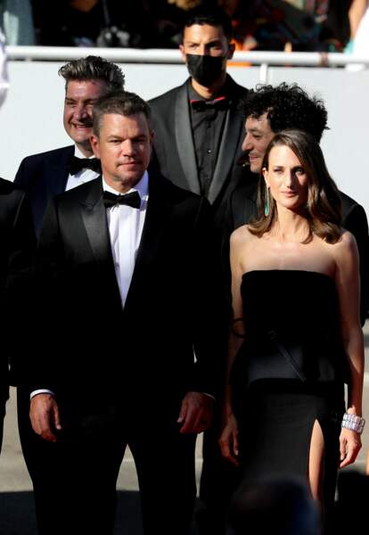Matt Damon et Camille Cottin ont fait une arrivée remarquée sur le tapis rouge, avant de monter les marches pour le film "Stillwater" lors du 74ème Festival International du Film de Cannes, le 8 juillet 2021