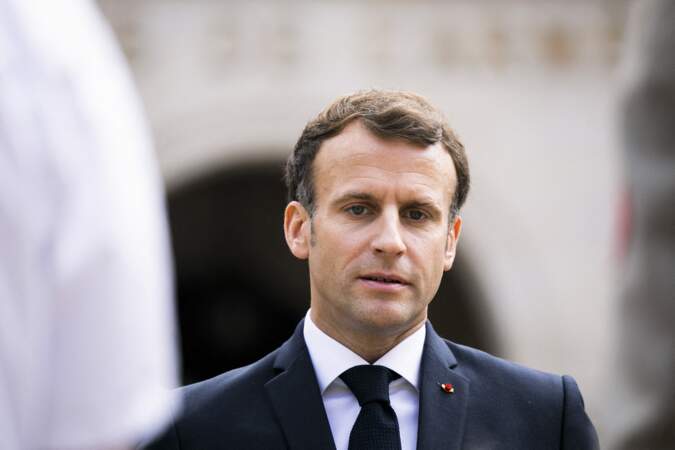 Emmanuel Macron à la cérémonie de passe d'armes ce jeudi 8 juillet à Paris 