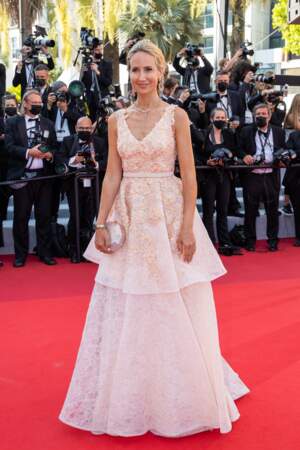 Lady Victoria Hervey en Christophe Guillarmé pour la montée des marches du film "Benedetta" lors du 74ème Festival International du Film de Cannes, le 9 juillet 2021