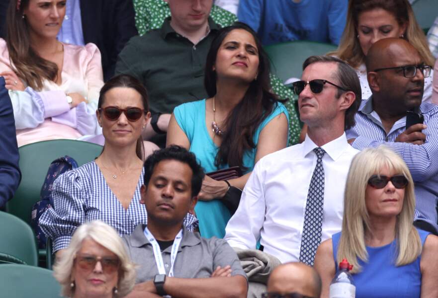 Pippa Middleton et James Matthews ont assisté à la onzième journée du tournoi de Wimbledon, le 9 juillet 2021 à Londres
