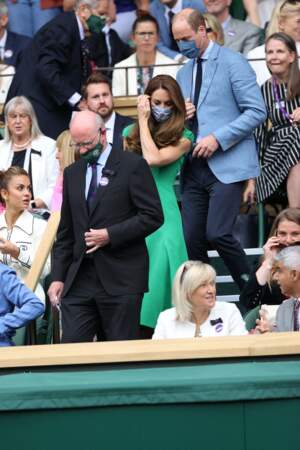 Kate Middleton et le prince William lors de leur arrivée à la finale féminine à Wimbledon, ce samedi 10 juillet. 