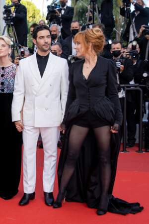 Mylène Farmer et Tahar Rahim lors du 74e Festival de Cannes, le 17 juillet 2021