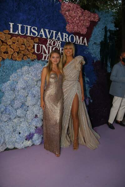 Heidi Klum et sa fille se sont rendues à la soirée LuisaViaRoma pour l'UNICEF.