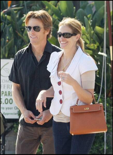 L'actrice Julia Roberts son mari Danny Moder en 2008 dans les rues de Malibu
