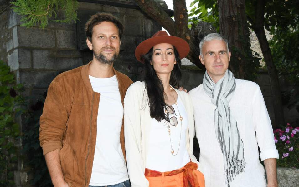 Le trio a pris la pose côte à côte face aux photographes présents lors du 14ème Festival du Film Francophone d'Angoulême, le 27 août 
