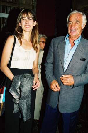 Jean-Paul Belmondo et Sophie Marceau à Paris en 2000. 