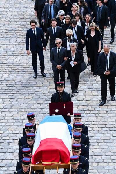 L'hommage national à Jean-Paul Belmondo dans la cour des Invalides, à Paris, le jeudi 9 septembre 2021.