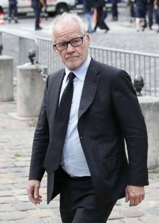 Thierry Frémaux à son arrivée aux obsèques de Jean-Paul Belmondo, à l'église Saint-Germain-des-Prés, à Paris, le 10 septembre 2021