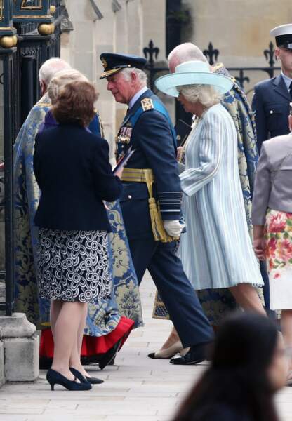 La duchesse de Cornouailles a accompagné son mari pendant toute la cérémonie. 