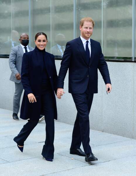 Meghan Markle et le prince Harry le 23 septembre 2021, jour de leur arrivée à New York