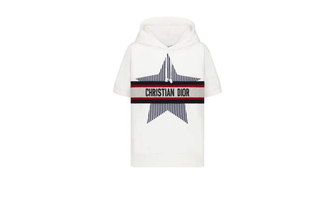 Jersey de coton à motif Dior Star tricolore blanc, Dior, 1500€
