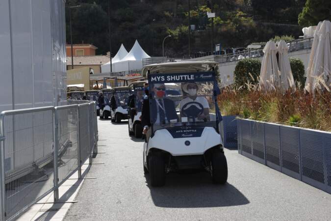 Le prince Albert II de Monaco lors de l'inauguration du Monaco Yacht Show le 24 septembre 2021