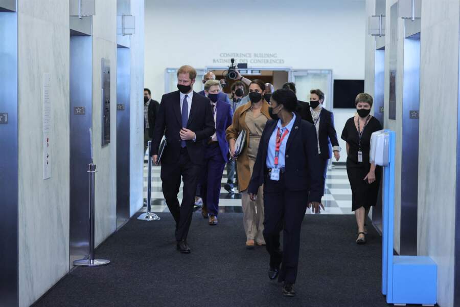 Le prince Harry et Meghan Markle arrivent ensemble au siège des Nations unies avant de se rendre au Global Citizen Live.