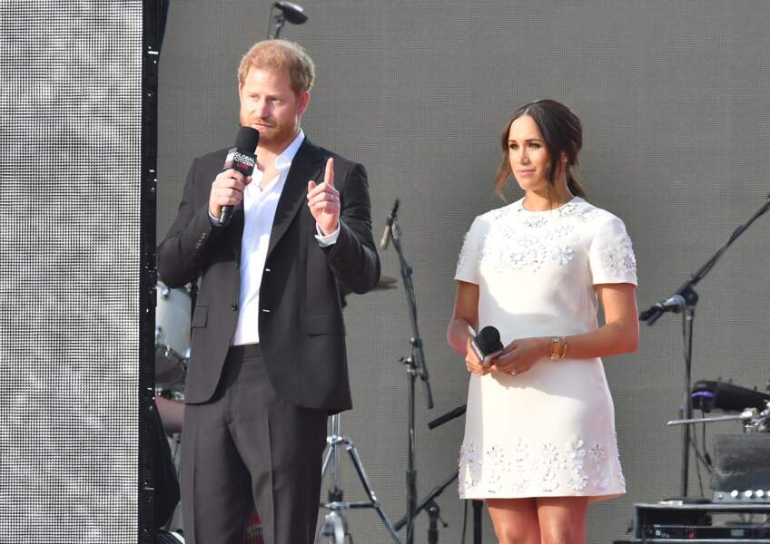 Le prince Harry, duc de Sussex et son épouse, Meghan Markle au "Global Citizen Live Festival"
