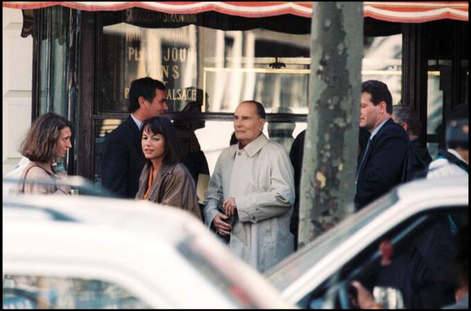 François Mitterrand et Laure Adler