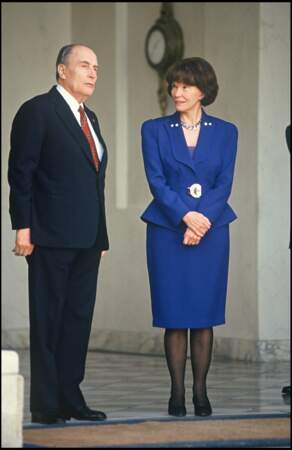 François Mitterrand et son épouse Danielle en 1992