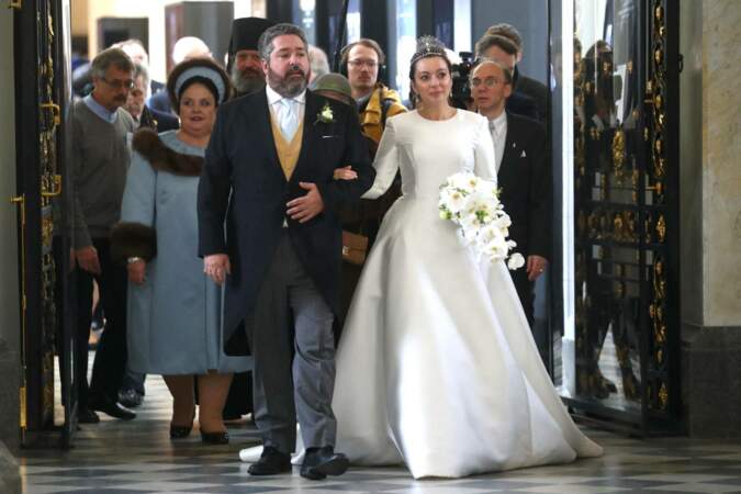 Entourés de leurs proches, grand-duc George Mikhailovich de Russie et Rebecca Victoria Bettarini d'Italie ont vécu le plus beau jour de leur vie, en la cathédrale Saint-Isaac de Saint-Pétersbourg, le 1er octobre 2021.