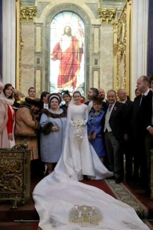 Pour cet événement, tous les proches du grand-duc George Mikhailovich de Russie et de Rebecca Victoria Bettarini ont tenu à être présents et à féliciter les jeunes mariés, le 1er octobre 2021.