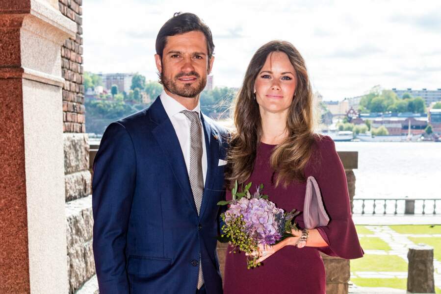 Le prince Carl Philip de Suède et son épouse, lors d'un déjeuner à la mairie de Stockholm, le 8 septembre dernier.