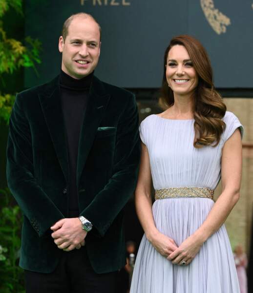 
Kate Middleton et le prince William font sensation lors de la remise des prix Earthshot au Palace Alexandra à Londres le 17 octobre 2021.
