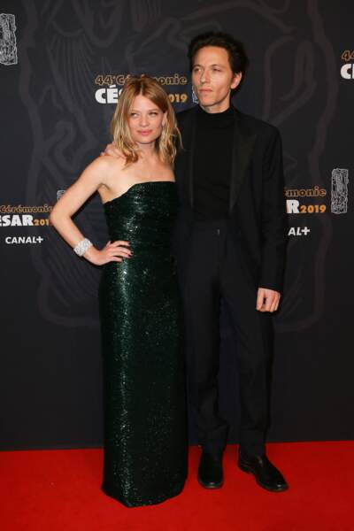 Mélanie Thierry et Raphaël au photocall de la 44ème cérémonie des César à la salle Pleyel, à Paris, le 22 février 2019.