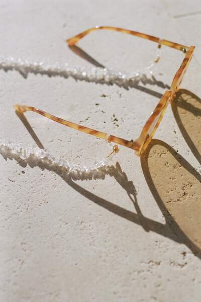 Cordon en cristal transparent Olaya glasses cord, Coco Bonito, 39,95€