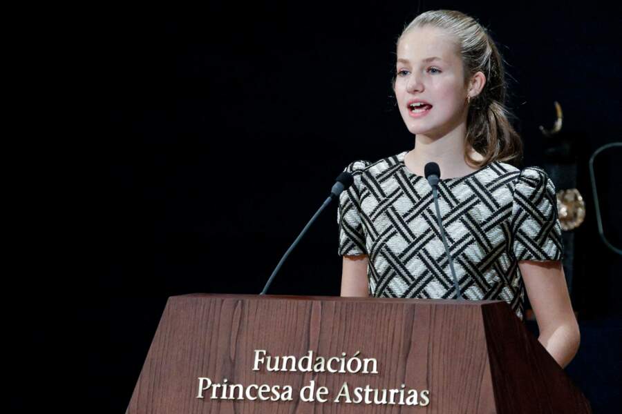 La princesse Leonor a commencé son discours en anglais lors de la cérémonie de remise des prix, le 22 octobre